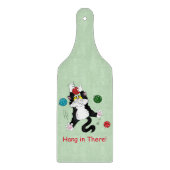 Tuxedo Zwart Wit Kerstmis Kat Snijplank (Voorkant)