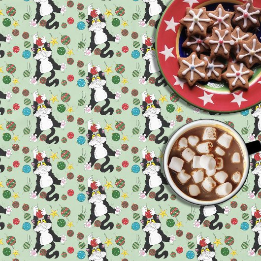 Tuxedo Zwart Wit Kerstmis Kat Tafelkleed