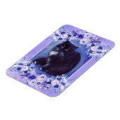 Tuxedo zwarte en witte kattenkunst van Renee Lavoi Magneet (Linkerzijde)