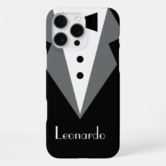 Tuxedo Zwartrokkostuum Persoonlijk iPhone Hoesje (Achterkant)