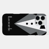 Tuxedo Zwartrokkostuum Persoonlijk iPhone Hoesje (Achterkant horizontaal)