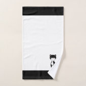 Tuxedokat & Monogram op Zwart & Wit Bad Handdoek (Handdoek)