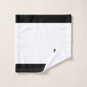 Tuxedokat & Monogram op Zwart & Wit Bad Handdoek (Wasdoekje)