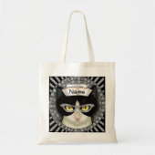Tuxedokat verpleegster tote bag (Voorkant)