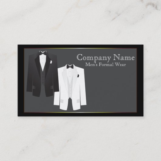 Tuxedos Mannen Formal Draag Visitekaartje (Voorkant)