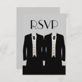 Tuxedo's RSVP Kaart (Voorkant / Achterkant)