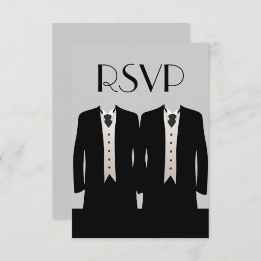 Tuxedo's RSVP Kaart (Voorkant / Achterkant)