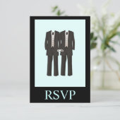 Tuxedo's RSVP Kaartje (Staand voorkant)