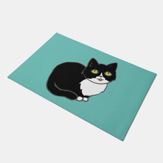 Tuxie Tuxedo Cat Deurmat (Schuin)