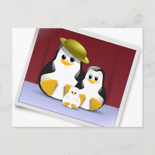 Tux's familie briefkaart (Voorkant)