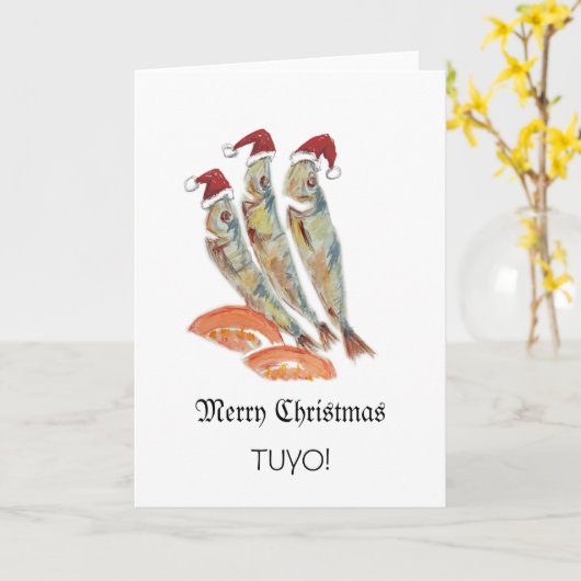 Tuyo Filipino Theme kerstkaart Kaart (Gele Bloem)