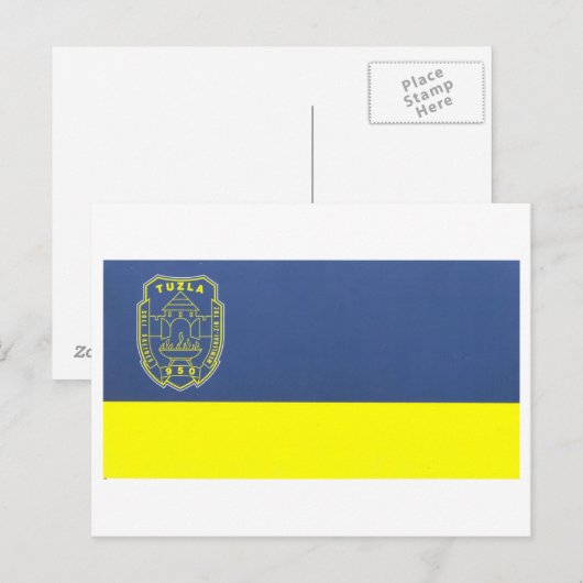 Tuzla Flag Briefkaart (Voorkant / Achterkant)