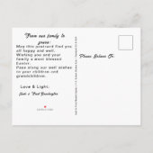 *~* TV1 Gelukkig Pasen Konijn Bloemen Eieren Ansic Uitnodiging Briefkaart (Achterkant)