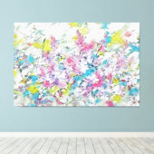 *~* TV2 Abstracte Lila Kunst Uitgerekte Canvasdruk Canvas Afdruk (Insitu (Houten vloer))