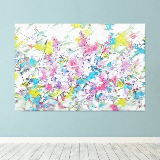 *~* TV2 Abstracte Lila Kunst Uitgerekte Canvasdruk Canvas Afdruk (Insitu (Houten vloer))