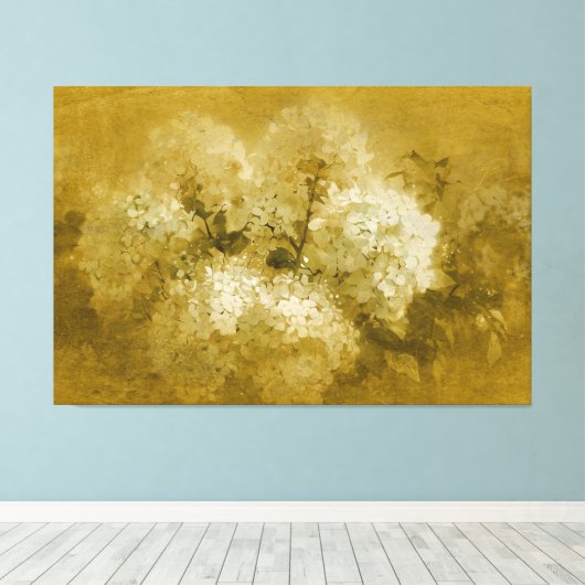 *~* TV2  Art Hydrangea Canvas Print (Insitu (Houten vloer))