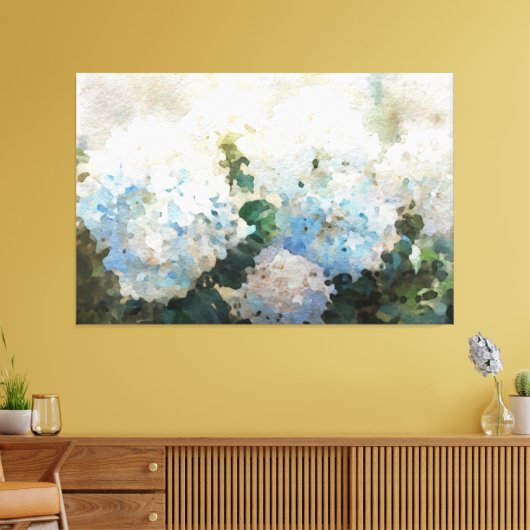 *~* TV2 Blauw Roze Hydrangea Canvas Print (Insitu (Woonkamer))