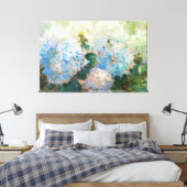 *~* TV2 Blauw Roze Hydrangea kunst Canvas Print (Insitu (Slaapkamer))