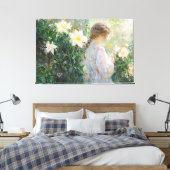 *~* TV2 Fantasie Daffodils Uitgerekte Canvas Print (Insitu (Slaapkamer))
