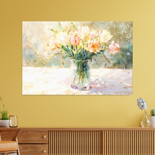 *~* TV2 NOG TULPEN Uitgerekt Canvas Print (Insitu (Woonkamer))
