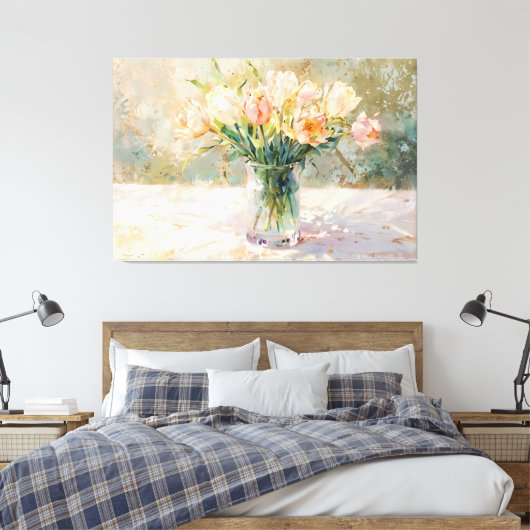 *~* TV2 NOG TULPEN Uitgerekt Canvas Print (Insitu (Slaapkamer))