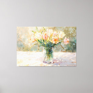 *~* TV2 NOG TULPEN Uitgerekt Canvas Print