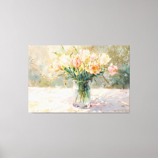 *~* TV2 NOG TULPEN Uitgerekt Canvas Print (Voorkant)