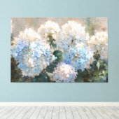 *~* TV2 Roze Blauw Hydrangea Canvas Print (Insitu (Houten vloer))