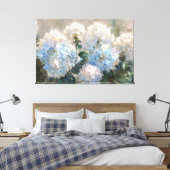 *~* TV2 Roze Blauw Hydrangea Canvas Print (Insitu (Slaapkamer))
