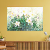 *~* TV2 Spring Daffodils Uitgerekte Canvas Print (Insitu (Woonkamer))