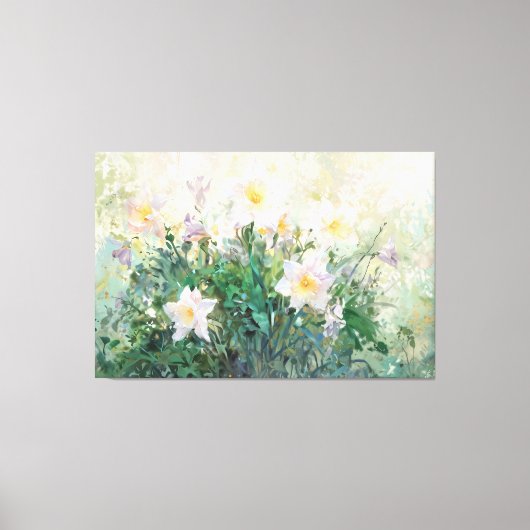 *~* TV2 Spring Daffodils Uitgerekte Canvas Print (Voorkant)