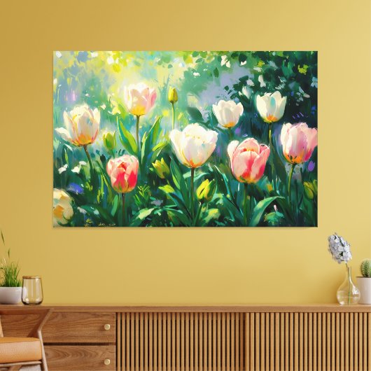 *~* TV2 Spring TULPEN Uitgerekt Canvas Print (Insitu (Woonkamer))