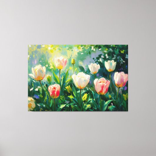 *~* TV2 Spring TULPEN Uitgerekt Canvas Print (Voorkant)