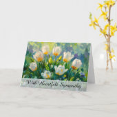 *~* TV2 Witte Tulpen kunst Sympathie Liefde Licht Kaart (Gele Bloem)