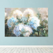 *~* TV2 Zacht Blauw Hydrangea Canvas Print (Insitu (Houten vloer))