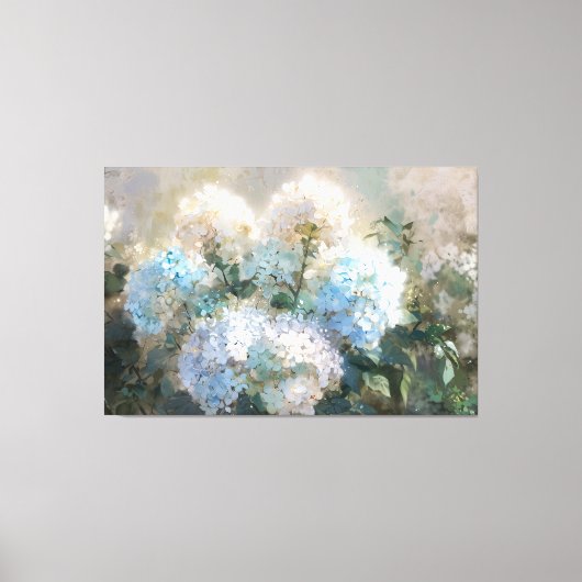 *~* TV2 Zacht Blauw Hydrangea Canvas Print (Voorkant)