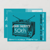  tv 50e verjaardag Bewaar de datum Aankondigingskaart (Voorkant / Achterkant)