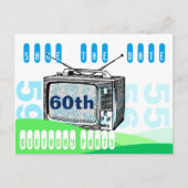 TV 60e Verjaardag Save the date briefkaart (Voorkant)