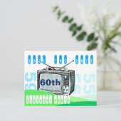 TV 60e Verjaardag Save the date briefkaart (Staand voorkant)