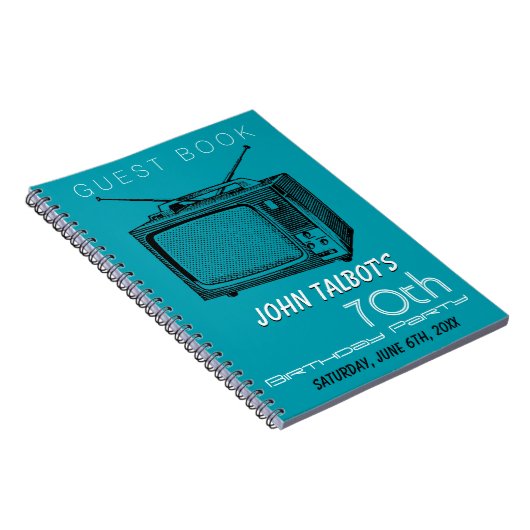  tv 70e Birthday Party Guest Book Notitieboek (Rechterzijde)