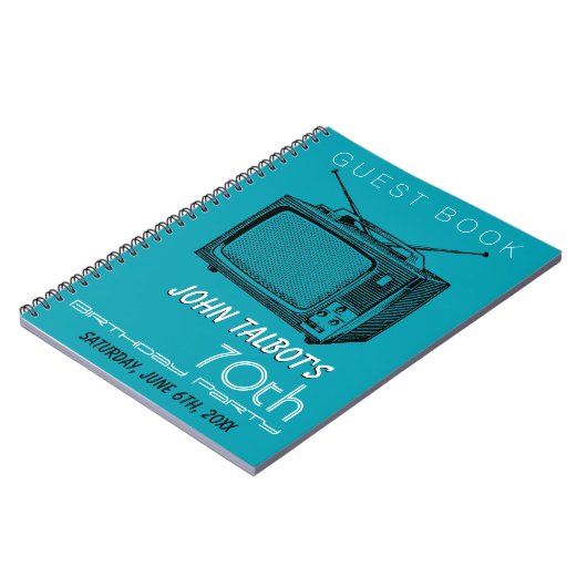  tv 70e Birthday Party Guest Book Notitieboek (Linkerzijde)