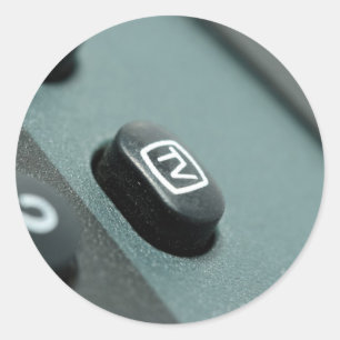 tv-afstandsbediening ronde sticker