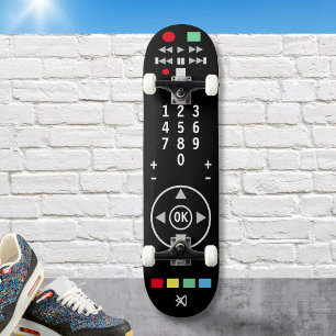 TV-afstandsbediening Zwart Modern Stijlvol Cool Persoonlijk Skateboard