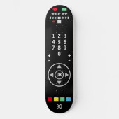 TV Afstandsbediening Zwart Modern Stijlvol Koel Persoonlijk Skateboard (Voorkant)