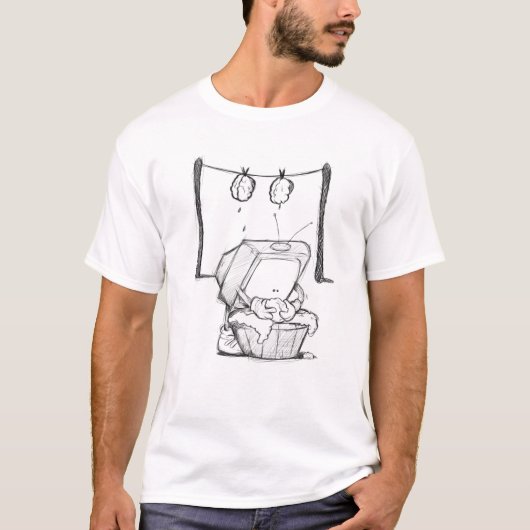 TV Brain Washing Mannen T-shirt (Voorkant)