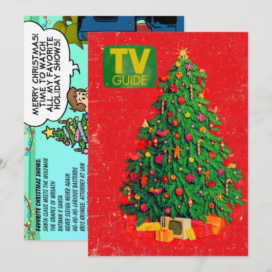 TV Christmas Kaart (Voorkant / Achterkant)
