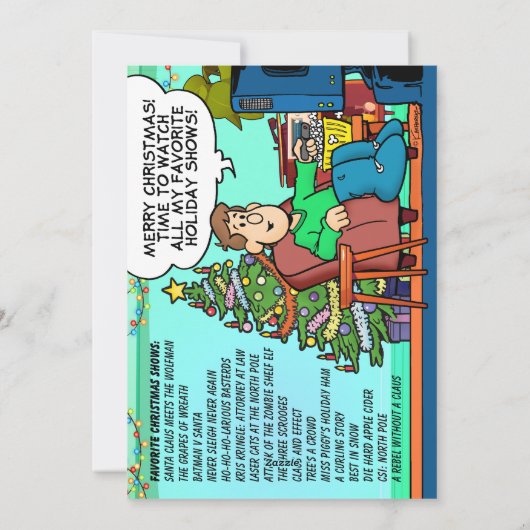 TV Christmas Kaart (Achterkant)