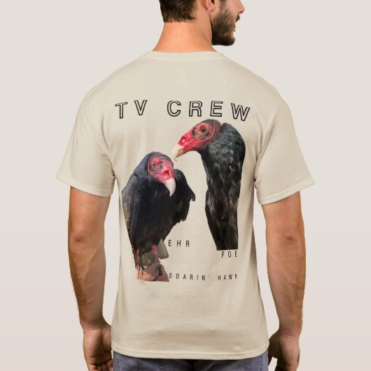 TV Crew (kalkoengieren) T-shirt (Achterkant)
