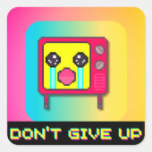 TV Cry Vierkante Sticker (Voorkant)