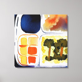 TV-diner Canvas Afdruk